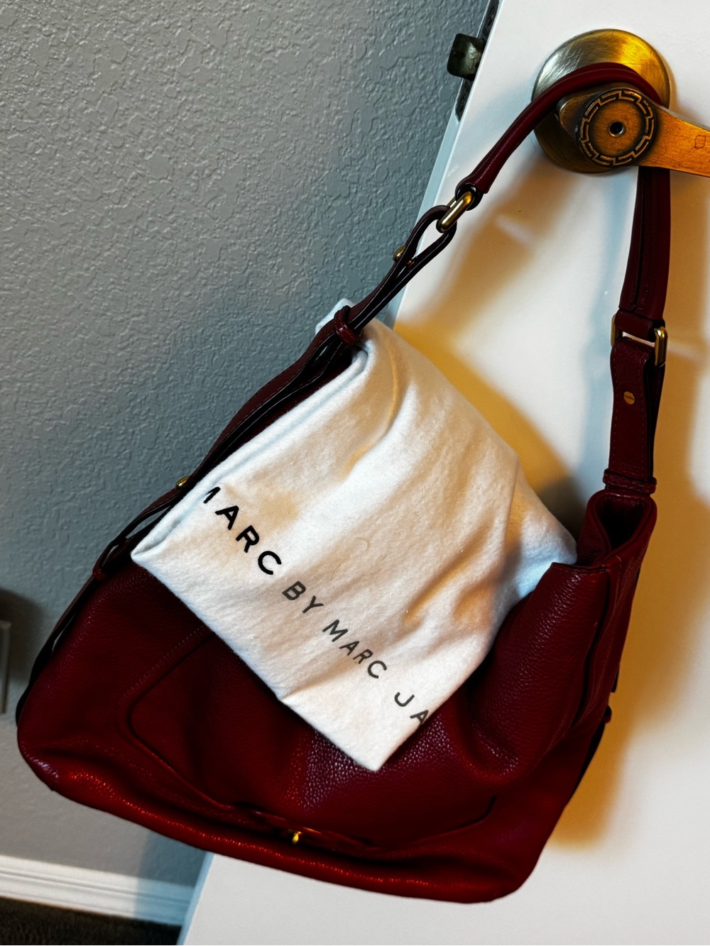 Marc by Marc Jacobs Revolution Red Pebbled Leather Hobo Bag - Mint Condition!